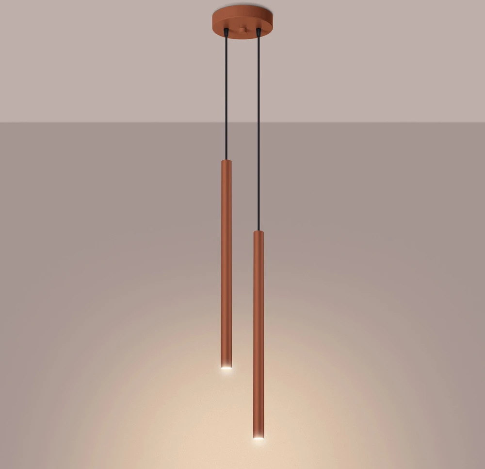 Sollux Lighting Pakabinamas šviestuvas PASTELO 2 raudona ochra