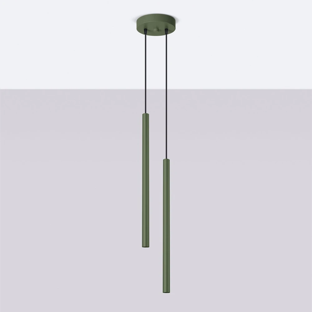 Sollux Lighting Pakabinamas šviestuvas PASTELO 2 alyvuogių žalia