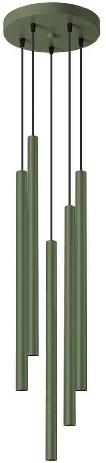 Sollux Lighting Pakabinamas šviestuvas PASTELO 5P alyvuogių žalia
