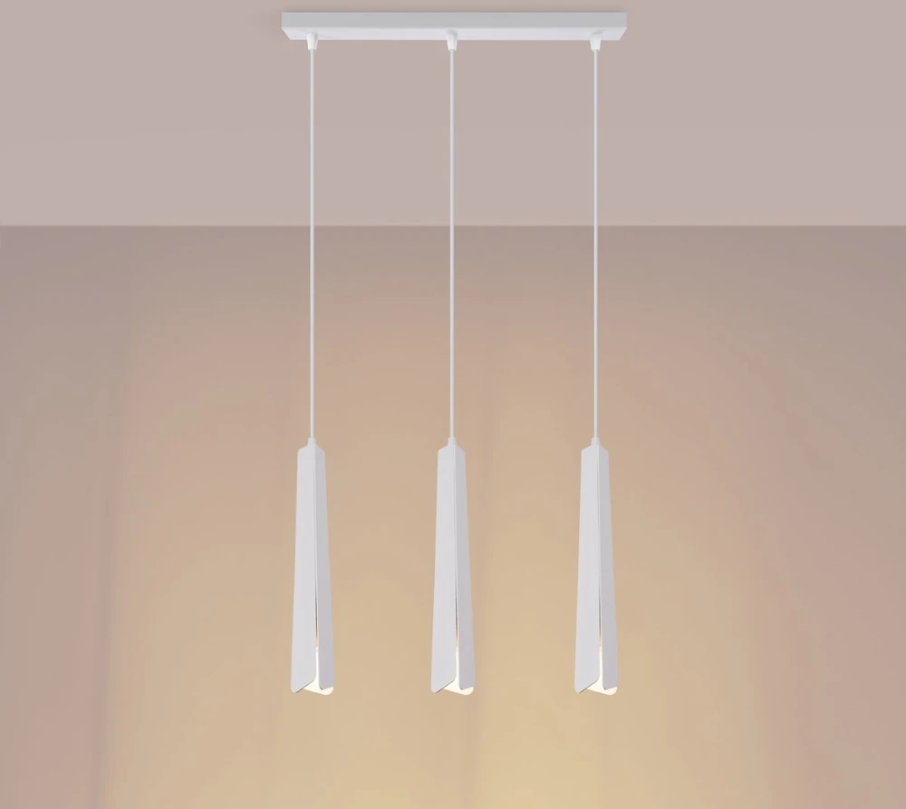 Pakabinamas šviestuvas Sollux Lighting Pakabos lempa PRYSM 3L blanc