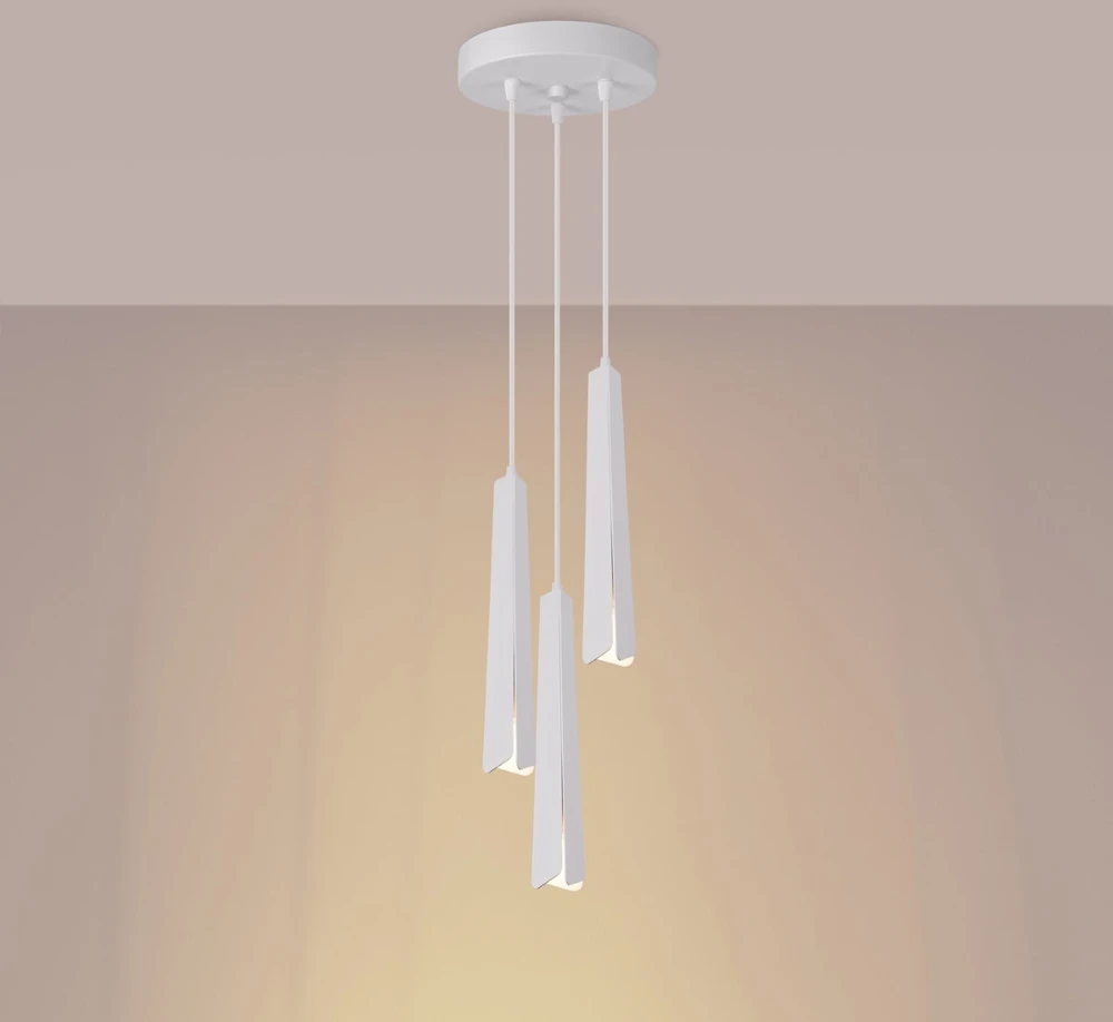 Pakabinamas šviestuvas Sollux Lighting Pakabos lempa PRYSM 3P blanc