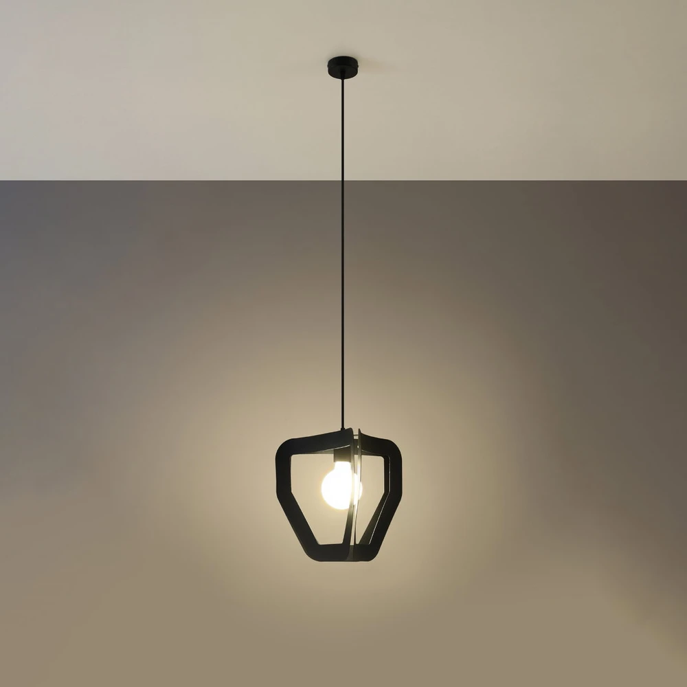 Sollux Lighting Pakabinamas šviestuvas TRES juodas