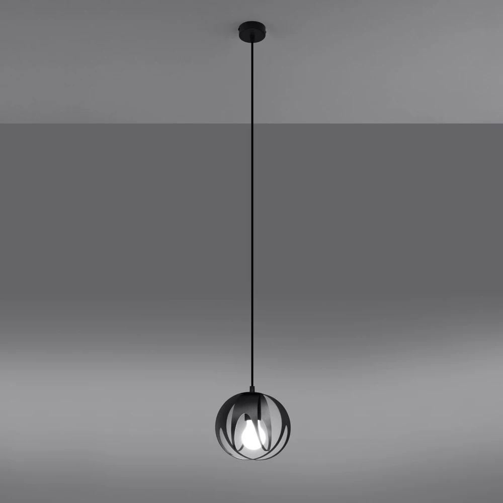 Sollux Lighting Pakabinamas šviestuvas TULOS 1 juodas