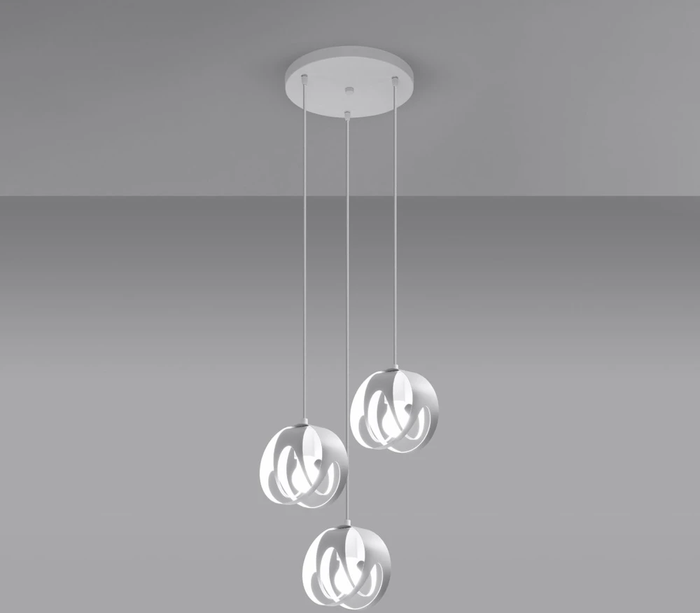 Sollux Lighting Pakabinamas šviestuvas TULOS 3P baltas