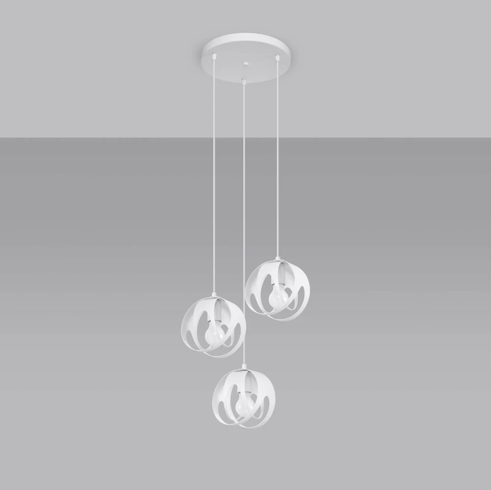 Sollux Lighting Pakabinamas šviestuvas TULOS 3P baltas