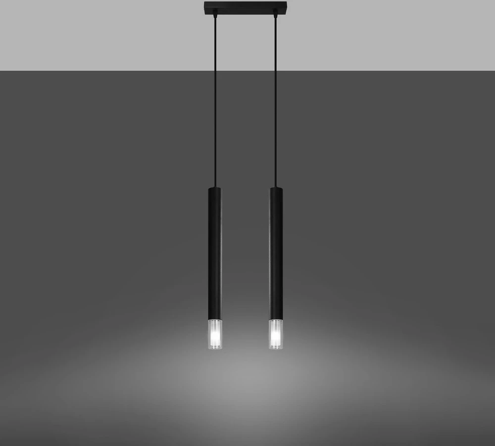 Sollux Lighting Pakabinamas šviestuvas WEZYR 2 juodas