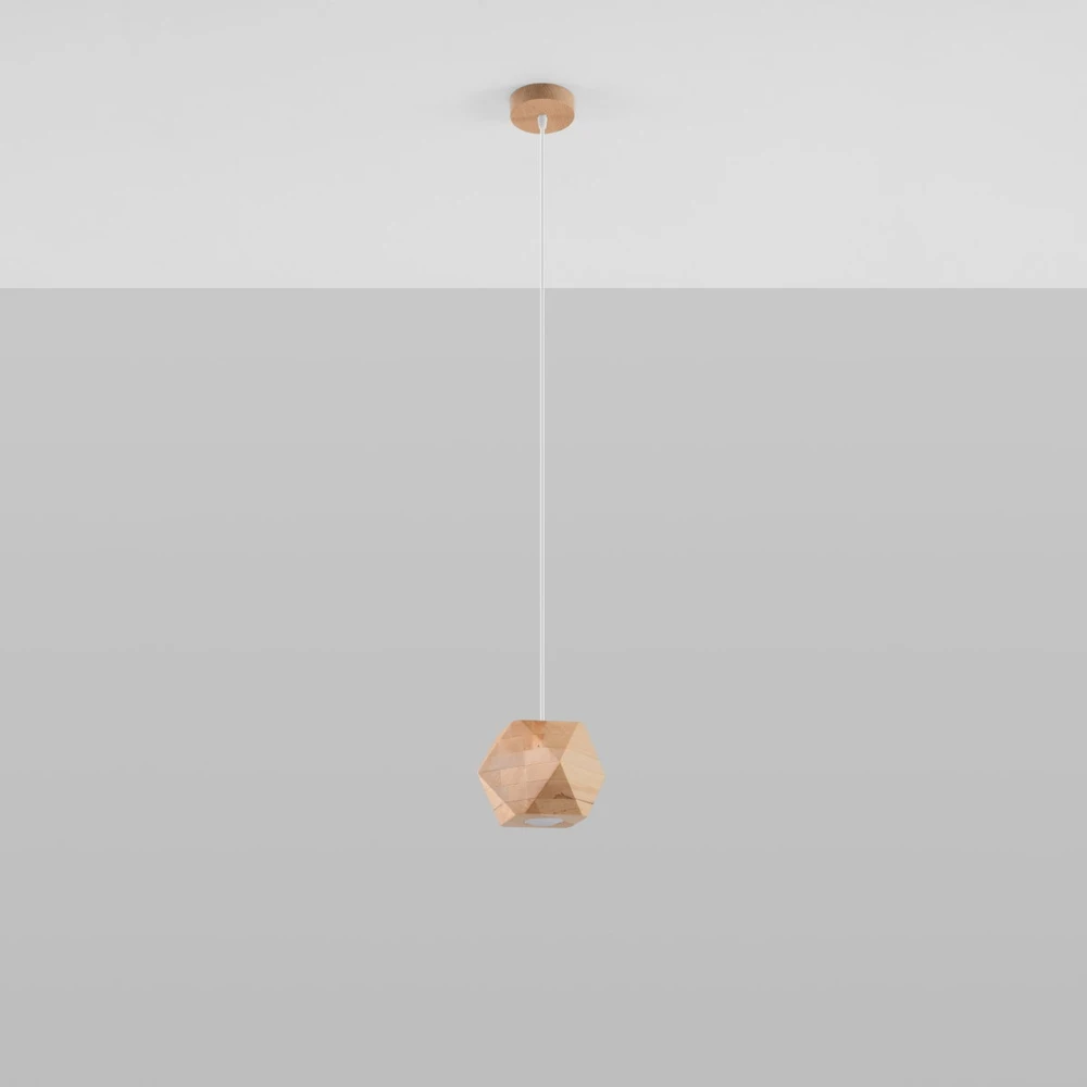 Sollux Lighting Pakabinamas šviestuvas WOODY iš natūralaus medžio