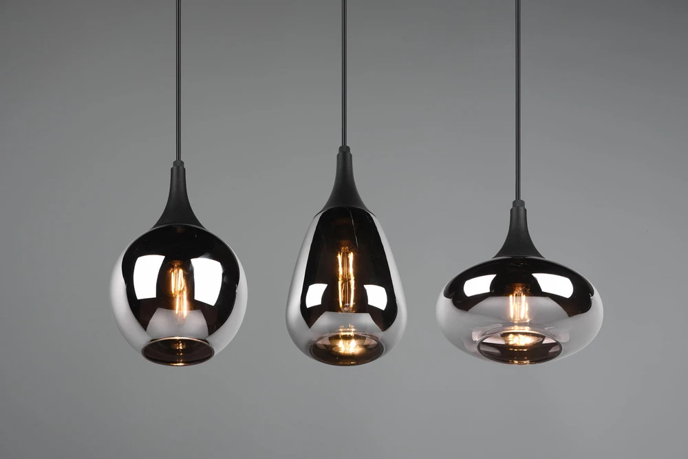Pakabinamas šviestuvas TRIO LUMINA, 3 x E14, max 40W, juodos sp., 69 x 19 x h150 cm