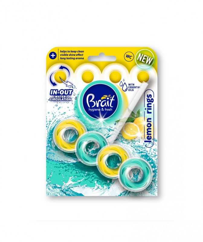 Pakabinamas WC valiklis - gaiviklis Brait Lemon Rings 40g