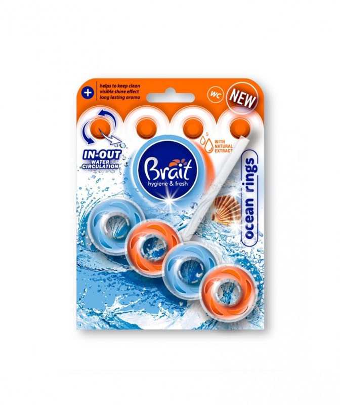 Pakabinamas WC valiklis - gaiviklis Brait Ocean Rings 40g