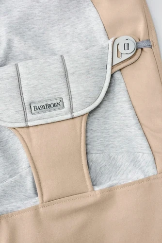 Pakaitinis audinys gultukui BabyBjörn Woven Jersey, beige/pilkas