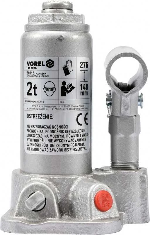 VOREL DŹWIGNIK TŁOKOWY HYDRAULICZNY 10T 195-375mm 80052