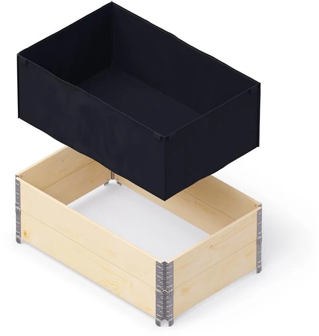 Įklotas sudedamajai augalų dėžei Upyard Upyard 120x80x40cm PP/juodas