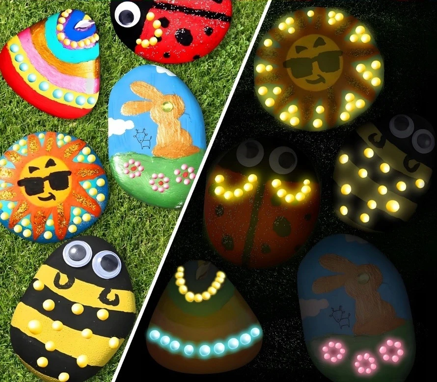 Pakko „Glow in the Dark Stone“ tapybos rinkinys „pasidaryk pats“ kūrybinė dovana