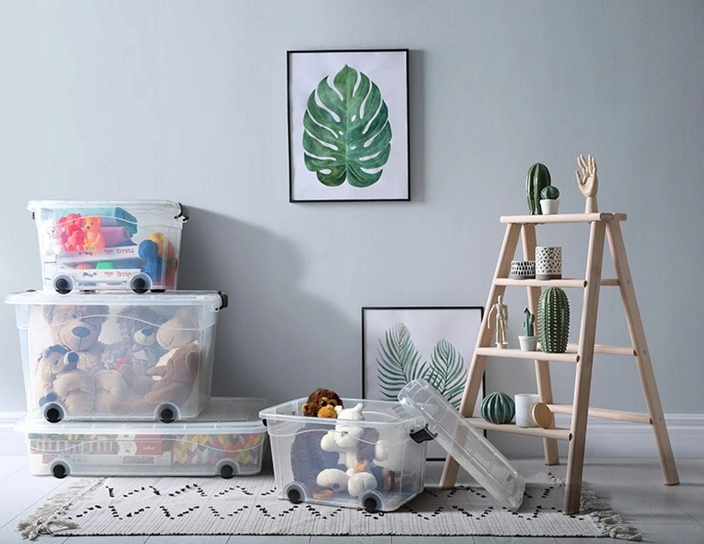 Pako POJEMNIK NA ZABAWKI UBRANIA + KÓŁKA PLASTIKOWY 20L