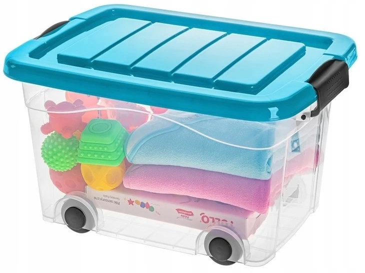 Pako POJEMNIK NA ZABAWKI UBRANIA + KÓŁKA PLASTIKOWY 20L