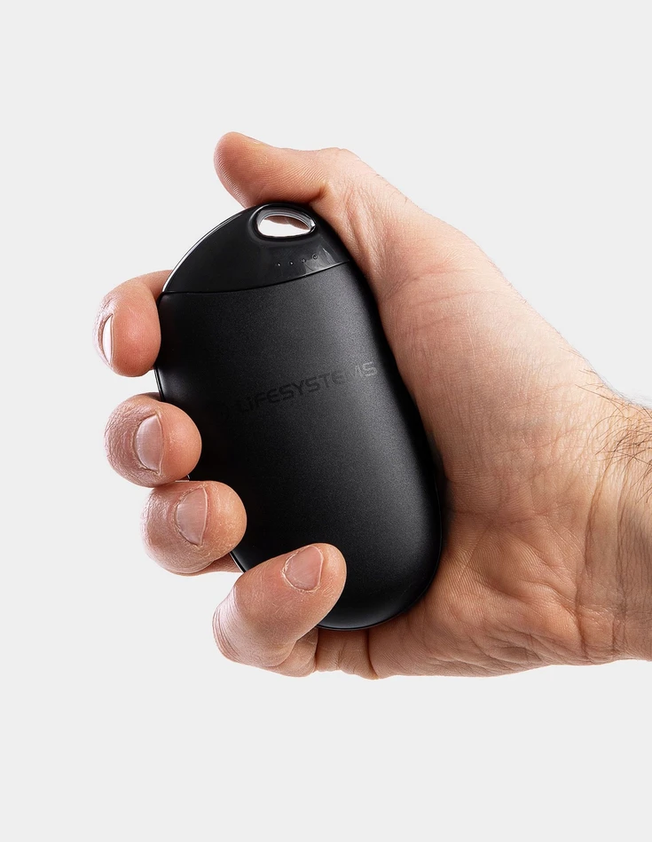 Įkraunamas rankų šildytuvas su įkroviklio funkcija Lifesystems Rechargeable Hand Warmer - Juoda