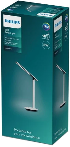 Pakraunamas darbastalio LED šviestuvas PHILIPS IVORY, 5 W, 3000/4000/5000 K, 130 lm, dimer., h34 cm
