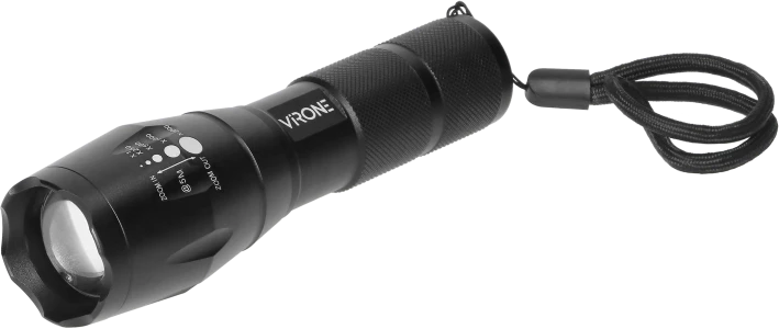 Orno Pakraunamas LED žibintuvėlis VIRONE Tactical, 12W, 800lm, pakraunamas USB, juodos spalvos