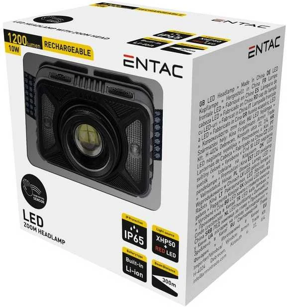 Entac pakraunamas žibintas ant galvos 10W