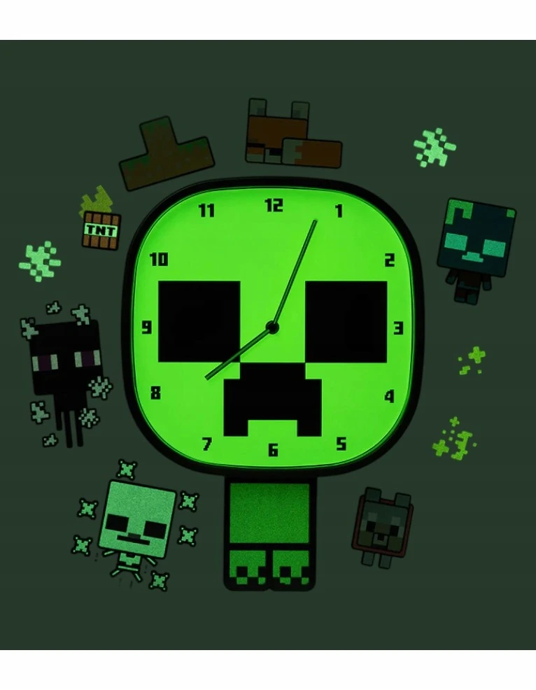 Out of the blue Paladone MINECRAFT Sieninis laikrodis ŚWIECĄCY CREEPER DLA DZIECI / PREZENT / ORYGINALNY