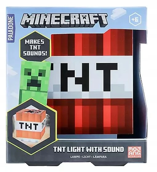 Paladone Minecraft TNT Lempa su Garsu
