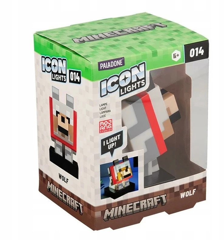Paladone Minecraft Wolf Icon Lempa