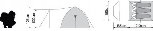 Palapinė Allto Camp Alaska 3, mėlyna