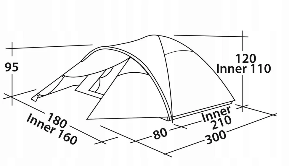 Palapinė Easy Camp Quasar 300 Steel Mėlyna