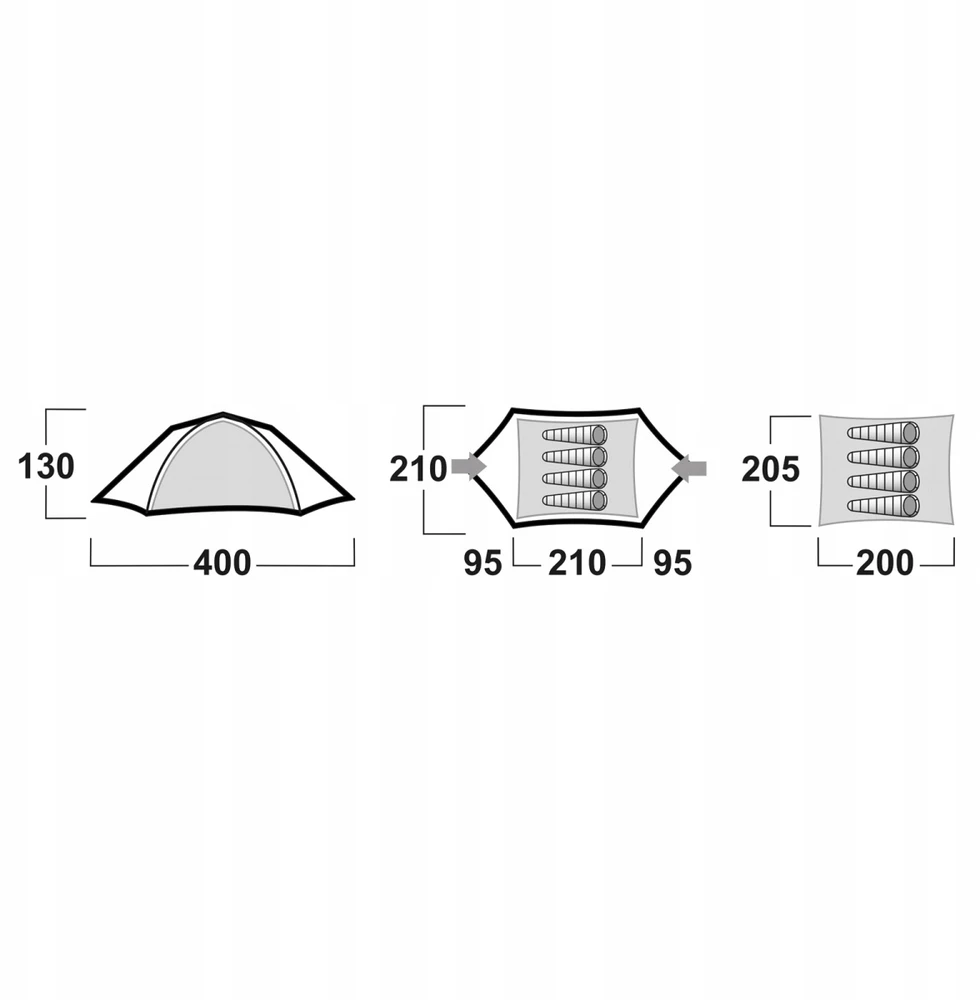 Palapinė Husky, žalia