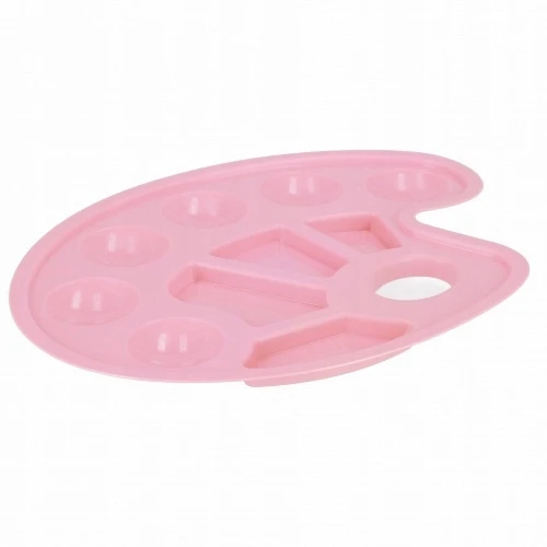 Paleta paletka do farb owalna pastelowa rožinė STARPAK 540387