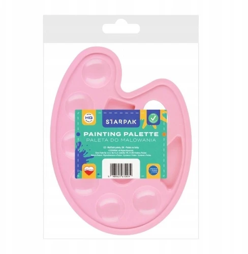 Paleta paletka do farb owalna pastelowa rožinė STARPAK 540387