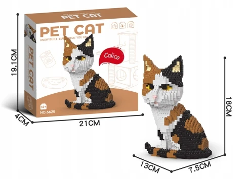 Pan i Pani Gadżet KŪRYBINIAI KALUKLIAI KATINĖS KITTEN „Pasidaryk pats“ 3D MODELIS KONSTRUKCINIŲ KALULŲ DOVANŲ RINKINYS
