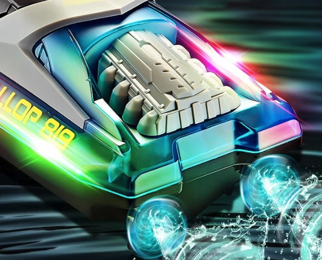 Pan i Pani Gadżet MOTORINĖS VALTIS LED NUOTOLINIO PULTO VALDOMA RC VALTIS SU GREITAI VALČIO ŽIBINTAIS