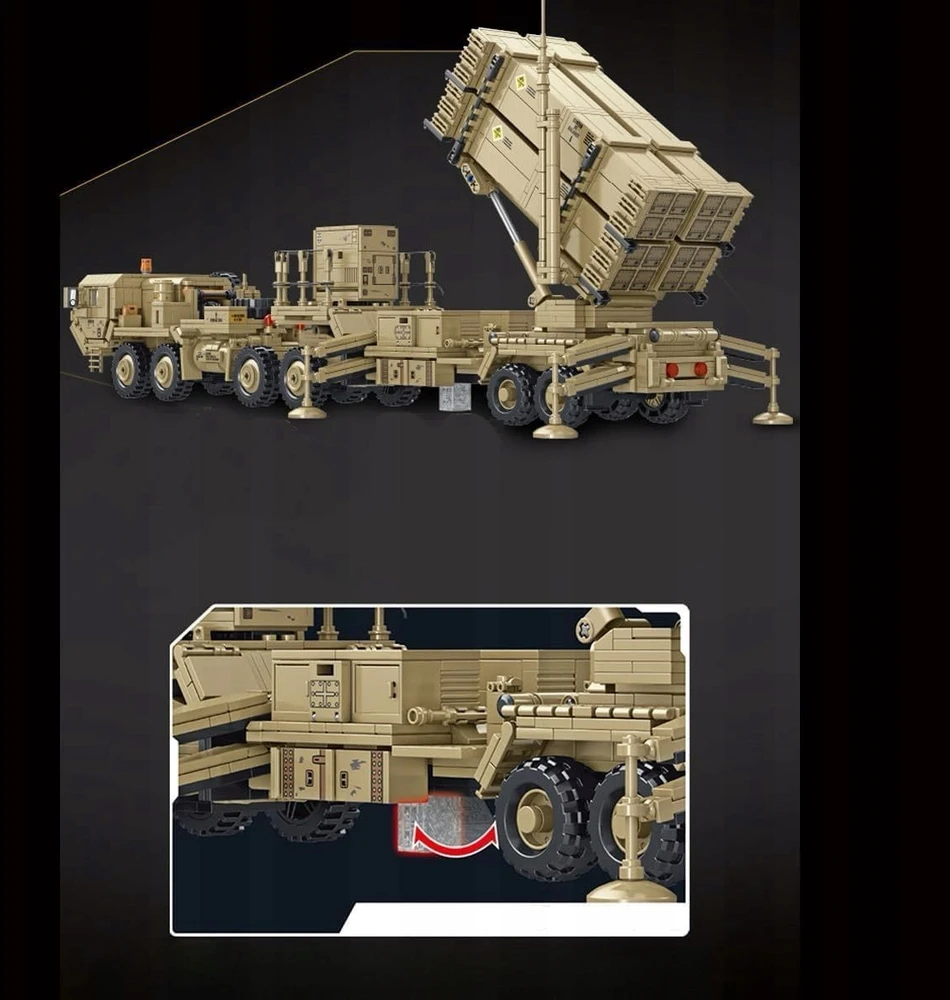 Pan i Pani Gadżet PANLOS RAKETINĖS PALEIDIMO BLOKŲ RINKINYS 628014 M983 2566 VIENETŲ FIGURĖS