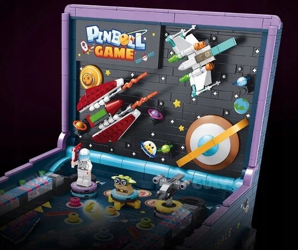 Pan i Pani Gadżet Rinkinys KLOCKÓW PINBALL GAME GO FLIPPER ZBUDUJ SWÓJ AUTOMAT Kaladėlės