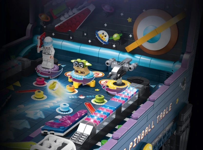 Pan i Pani Gadżet Rinkinys KLOCKÓW PINBALL GAME GO FLIPPER ZBUDUJ SWÓJ AUTOMAT Kaladėlės