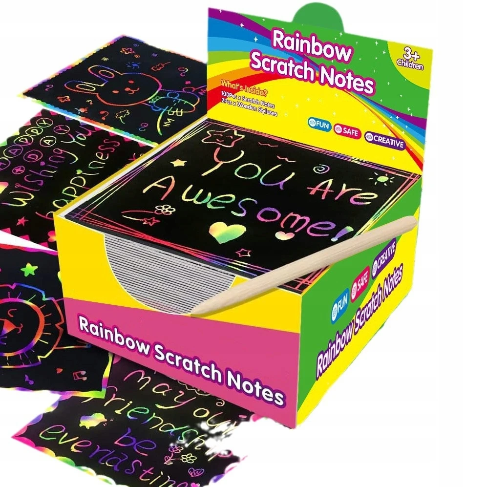 Pan i Pani Gadżet „SCRATCRATCH RAINBOW“ KORTELĖS DOVANA VAIKAMS SVEIKIANTIEMS SKRATRATORIAMS