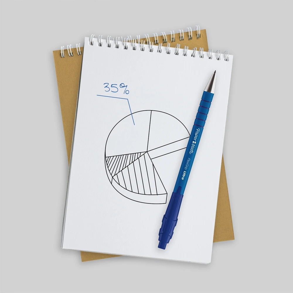 Papermate 5 vnt. automatiniai rašikliai Paper Mate Flexgrip Ultra, mėlyni