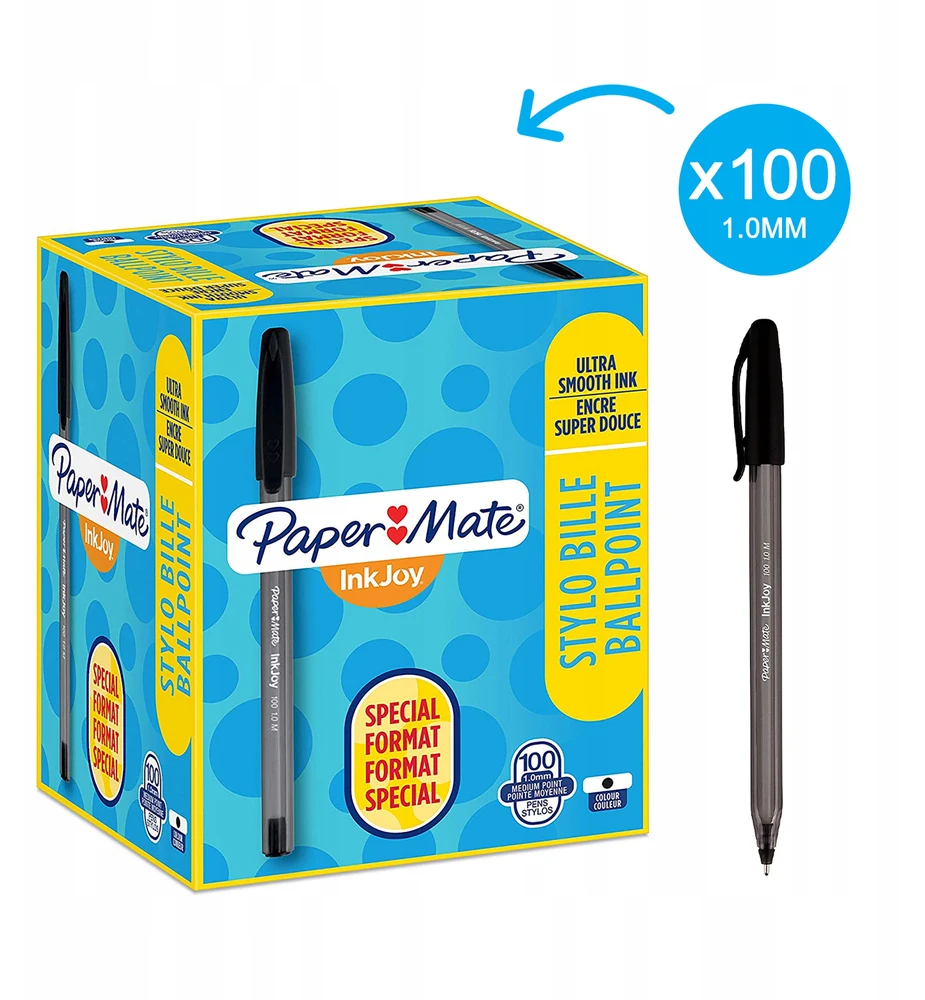 Papermate Karžygio Ženklas Paper Mate Inkjoy 100 Juoda 1 mm 50 vnt.'