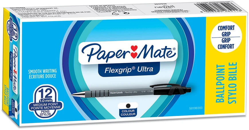 Papermate Paper Mate Flexgrip Ultra automatinis rašiklis, juodas
