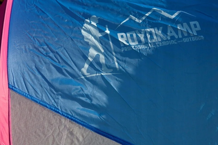 Royokamp Automatinė paplūdimio palapinė mėlyna-rožinė