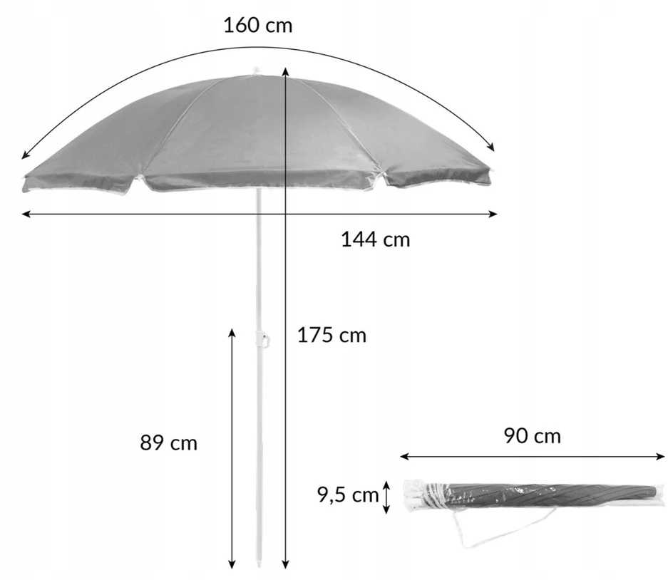 Paplūdimio skėtis PATIO Poly Citrusai, 2,4 m