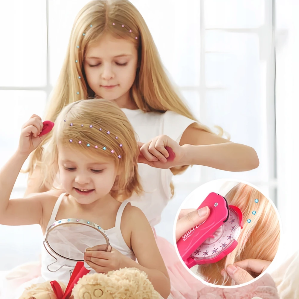 PAPUOŠALŲ IR PLAUKŲ PRAŠYMŲ RINKINYS SU 180 SPALVOTŲ CIRKONIO DIY