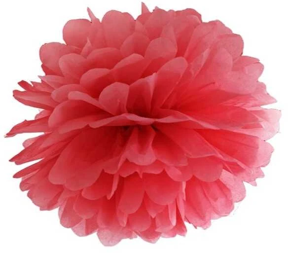 Party Deco Pomponas raudonas 25 cm