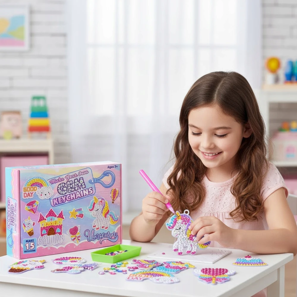 Para Toys Deimantinė tapyba Deimantinė siuvinėjimas Deimantinė tapyba mozaika 5D raktų pakabukai 5+