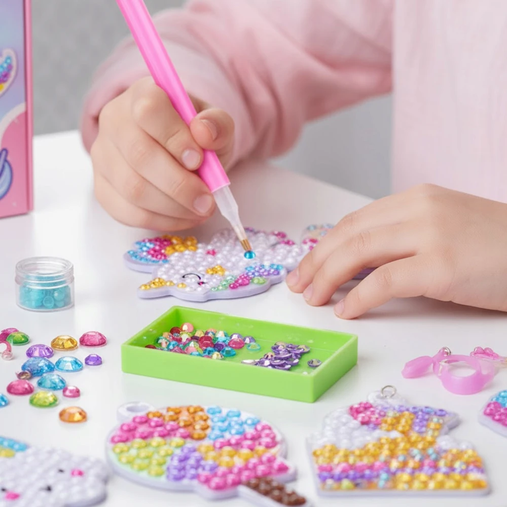Para Toys Deimantinė tapyba Deimantinė siuvinėjimas Deimantinė tapyba mozaika 5D raktų pakabukai 5+