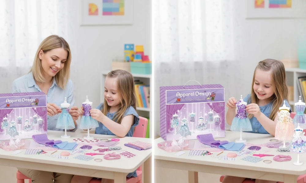 Para Toys Drabužių dizaino studija Mados dizainerio kūrybingas siuvimo lėlių rinkinys