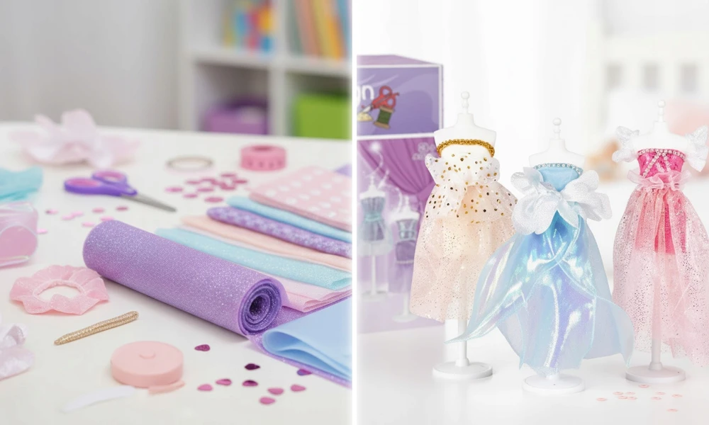 Para Toys Drabužių dizaino studija Mados dizainerio kūrybingas siuvimo lėlių rinkinys