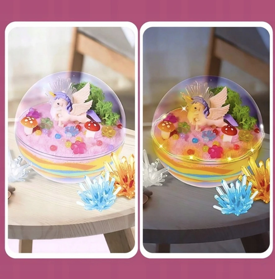 Para Toys KŪRYBINIS VIENRAGIS RINKINYS, SKIRTAS „pasidaryk pats“ CRYSTAL TERARIUM VAIKAMS KURTI